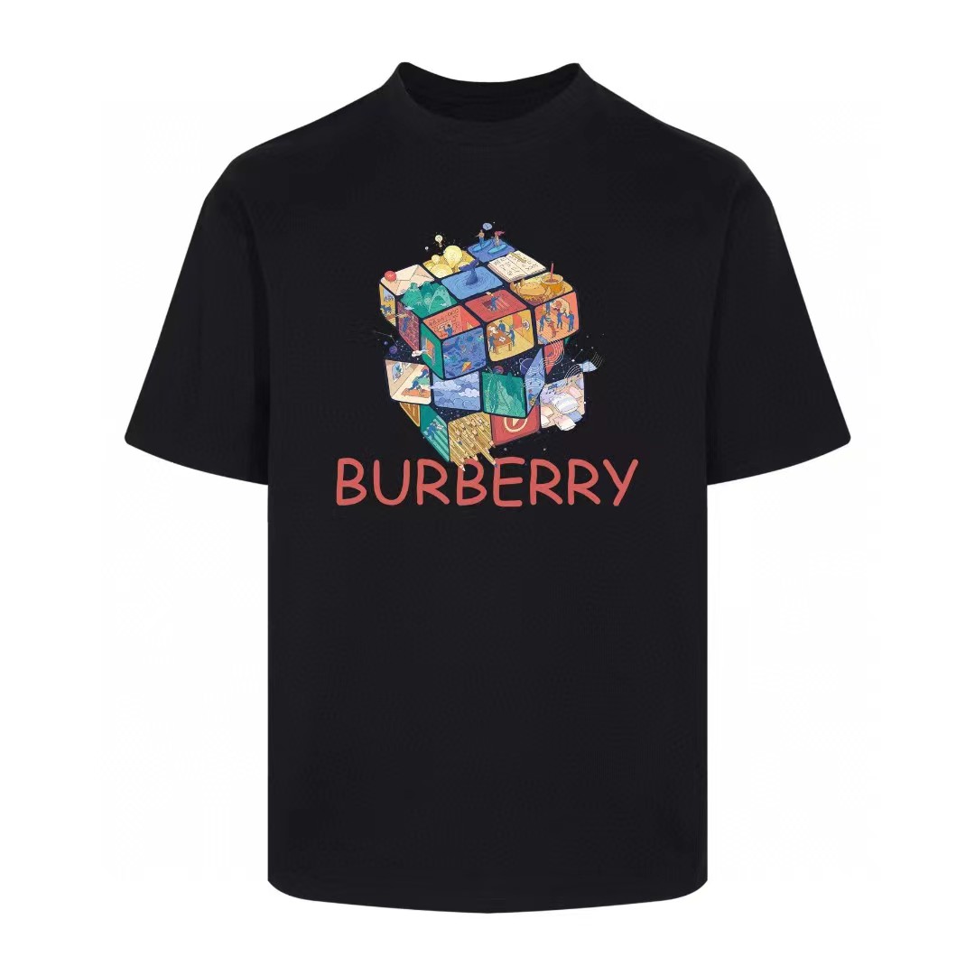 What Best Designer Replicas
 Burberry Clothing T-Shirt Black White Printing Unisex Cotton Fall/Winter Collection Fashion Short Sleeve