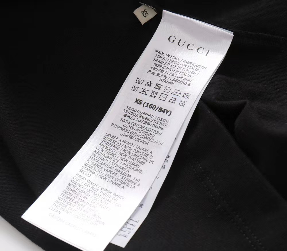 顶级品质Gucci古驰新款短袖T恤23SSG家新款T恤印花简约时尚精致数码印花工艺色彩搭配舒适定织定染纯