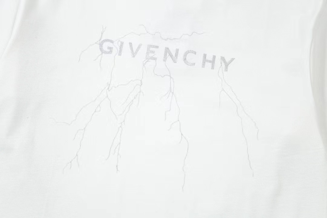 Givenchy纪梵希24ss反光闪电印花短袖T恤官方原版定制GIV全棉双纱面料手感松软细腻扎实舒适透气