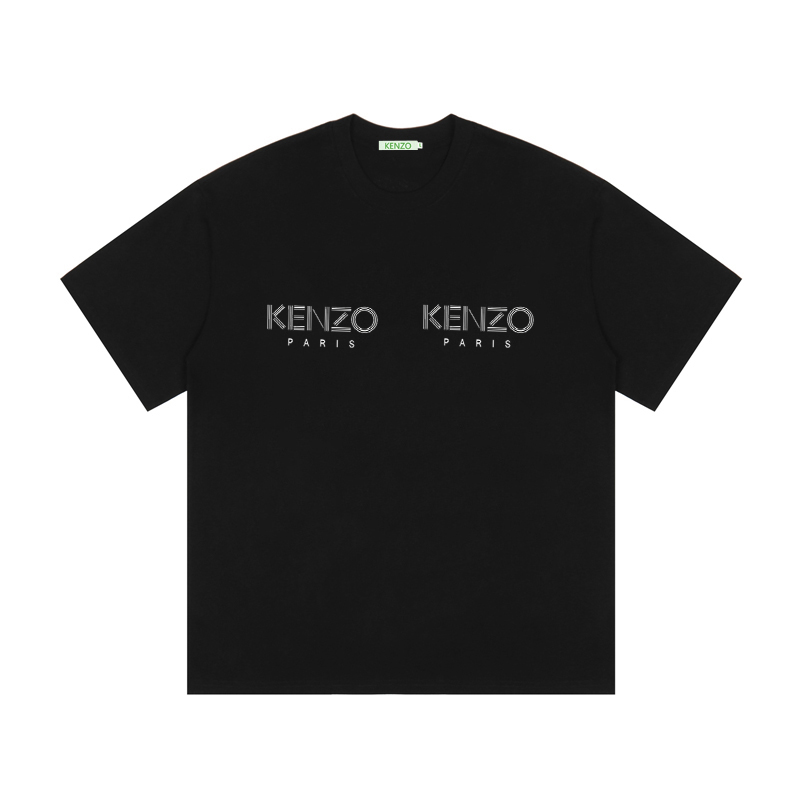 Camiseta de manga corta con cuello redondo y estampado de cabeza de tigre KENZO, nueva primavera 2020, estampado de LOG…