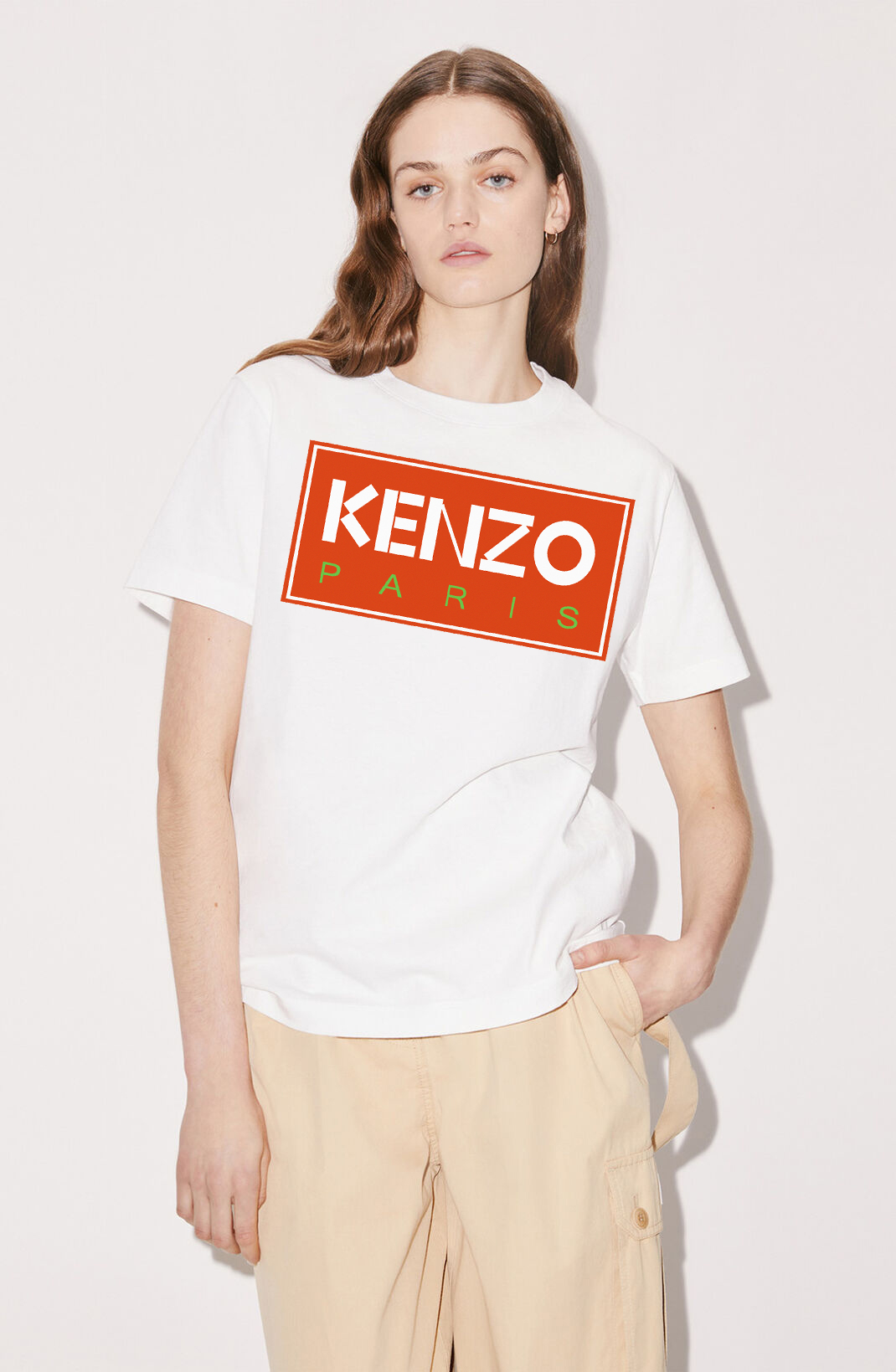 高田贤三 (Kenzo) 胸前红色标签 KENZO PARIS T-SHIRT 颜色：黑色 白色 杏色 红色 尺码：M L XL XXL 三标齐 款号：K42