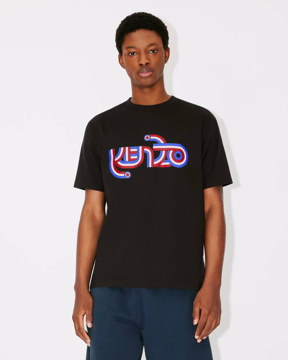 Camiseta de manga corta KENZO TARGET, edición colaboración, colores: negro, blanco, azul marino, tallas: M L …