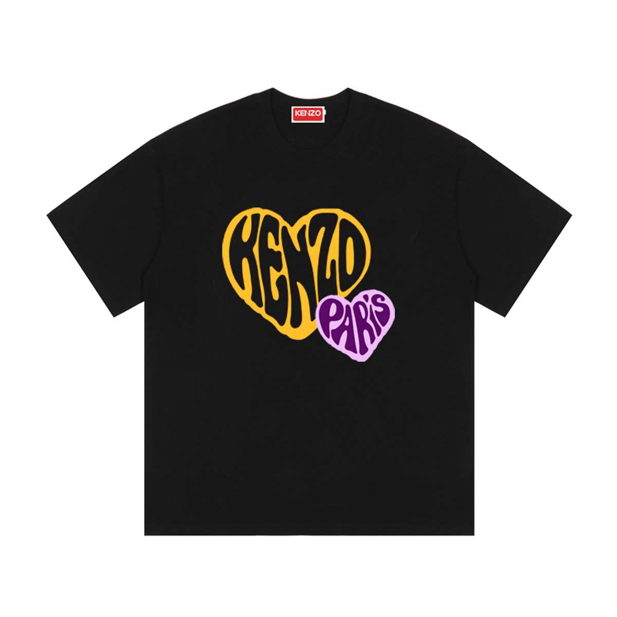 【七夕系列】KENZO 23早秋新品男士爱心图案字母休闲T恤 颜色：黑色 藏蓝色 白色 尺码：M L XL XXL 三标齐 款号：K76