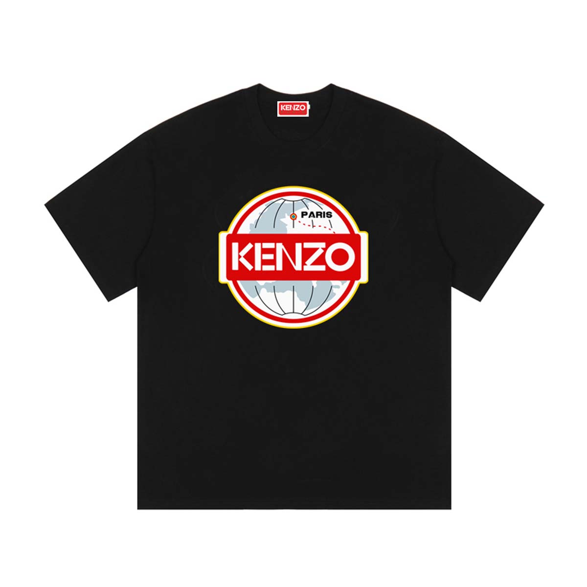KENZO 23秋冬 地球logo印花 圆领 女士T恤 颜色：黑色 杏色 白色 尺码：M L XL XXL 三标齐 款号：K79