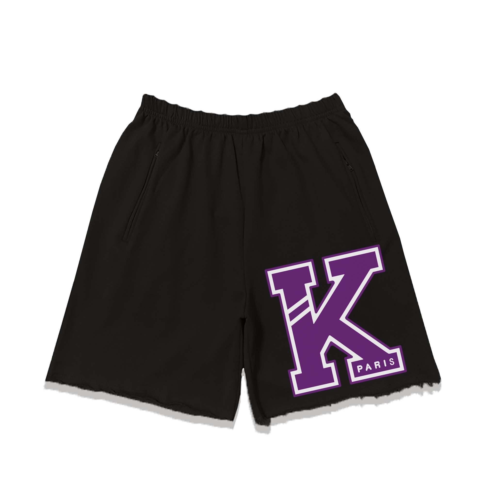 Pantalones cortos Kenzo con camiseta universitaria y gran K. Color: negro. Tallas: S M L XL. Tres etiquetas c…