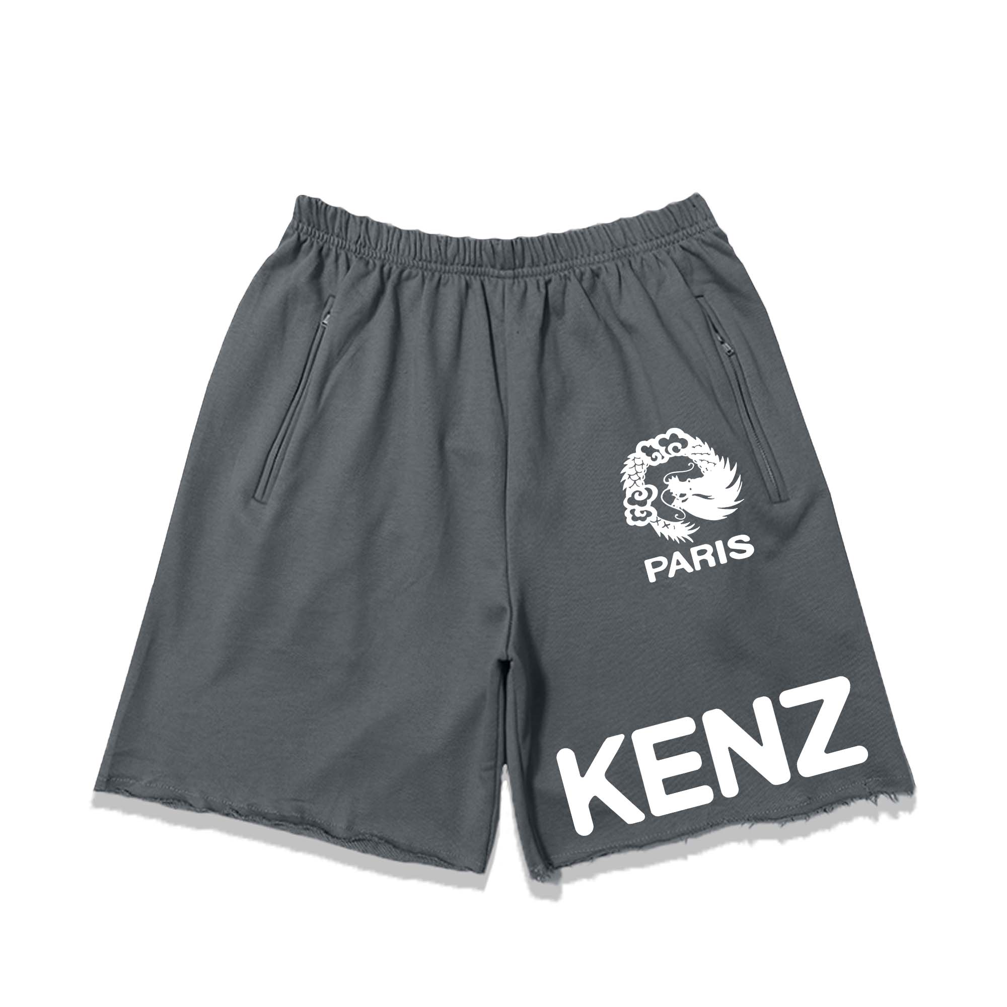 Pantalones cortos KENZO 24 nueva primavera/verano unisex con estampado de dragón y letras. Colores: negro, az…