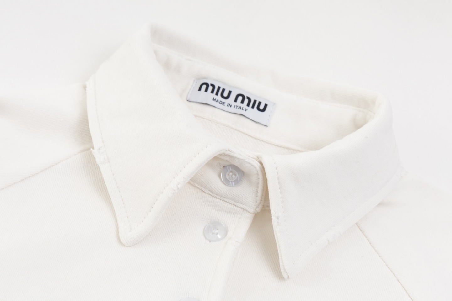 Miu Miu POLO Long Sleeves in White, Gender-Neutral Sizes S-XL with Custom Supplements - 图片 4