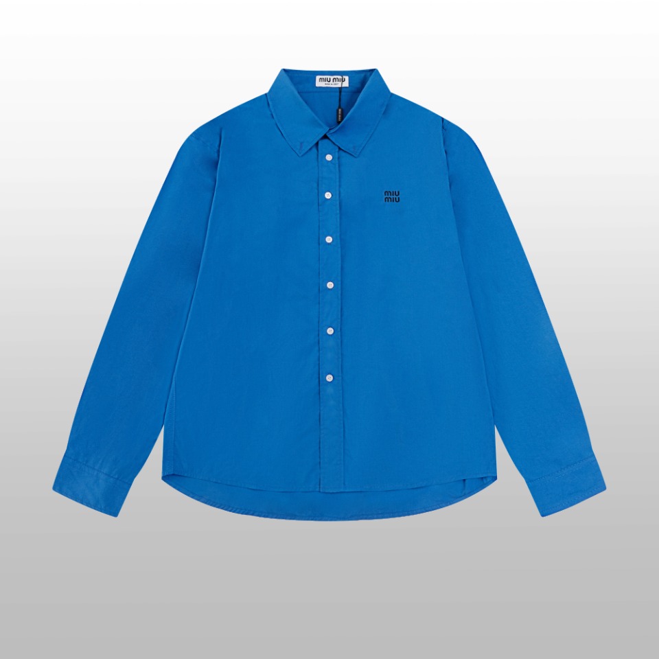 “288DB Handbags: Miu Miu Blue Thin Shirt in Various Sizes” - 图片 2