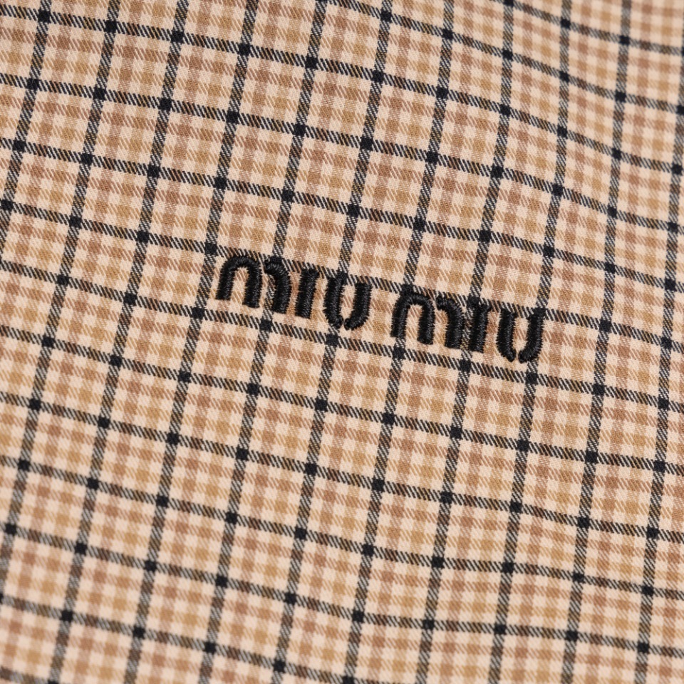 288DB Handbags: Miu Miu Embroidered Shirt in Brown, Unisex, Customizable Set - 图片 7