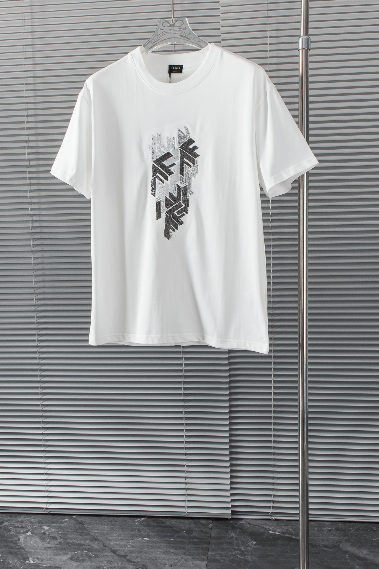 New#F1️芬迪FENDI**2024SS春夏圆领短袖T恤贸易公司订单进口双纱精梳棉面料以天然植物纤维