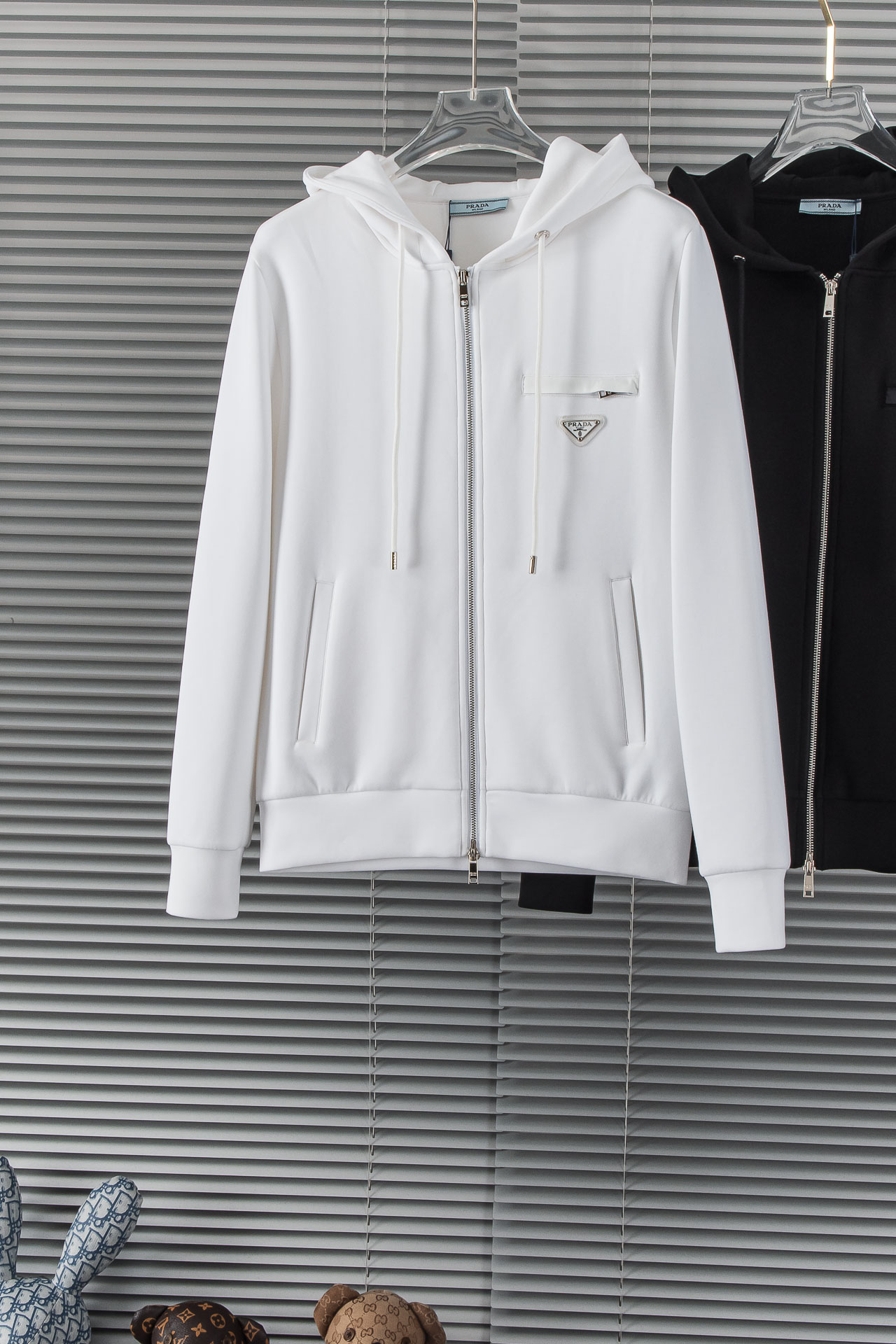 New# 。PR*＊ ADA 25FW太空棉布拉链连帽卫衣拉链夹克外套# 这款帽衫采用了客供定制的380