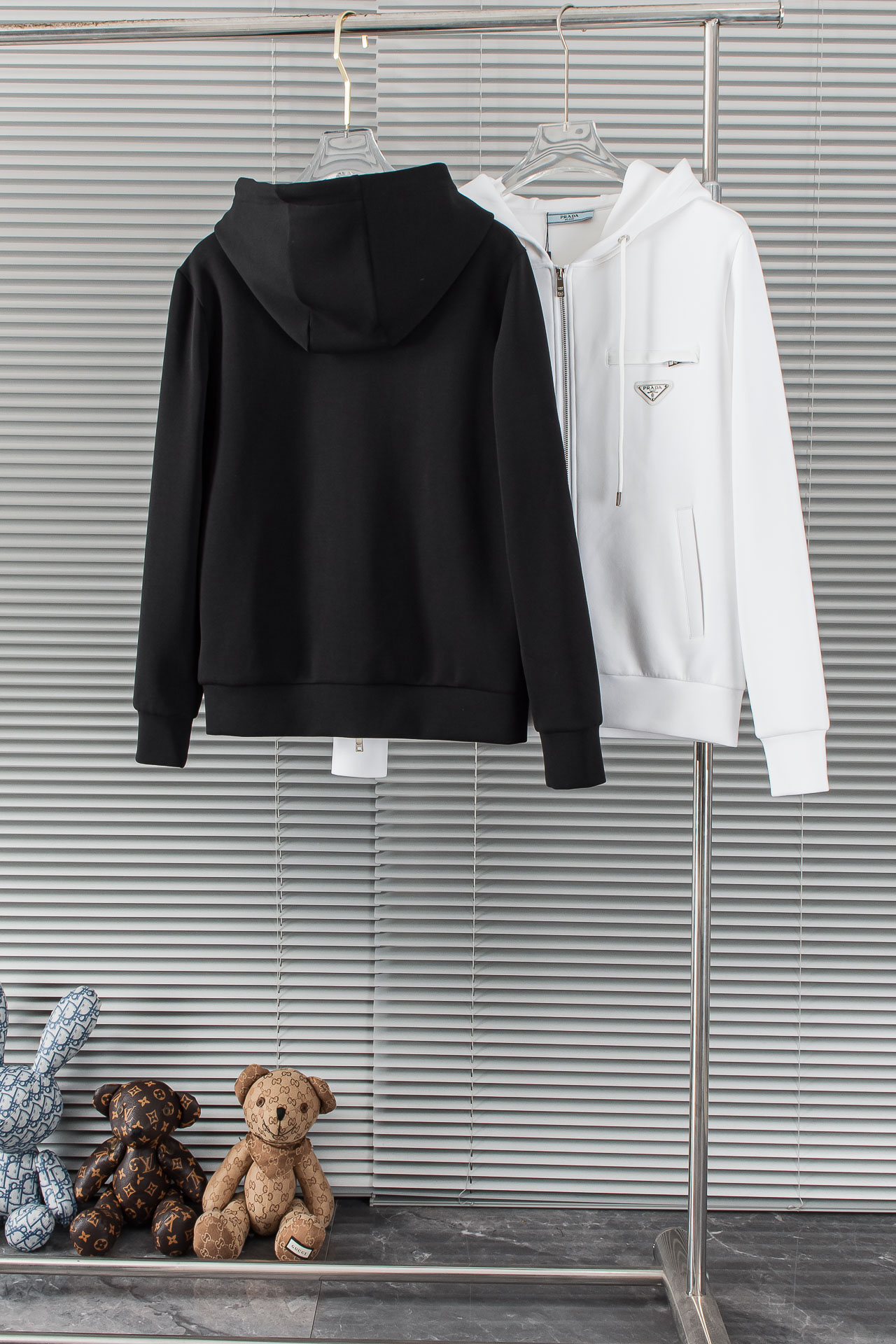 New# 。PR*＊ ADA 25FW太空棉布拉链连帽卫衣拉链夹克外套# 这款帽衫采用了客供定制的380