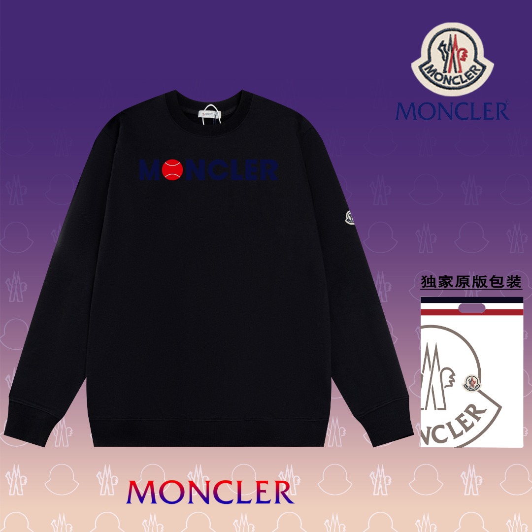 【Versión superior, calidad de sitio web oficial】【MONCLER】【Envío inmediato】 Nuevo modelo de sudadera con felpa para otoñ…