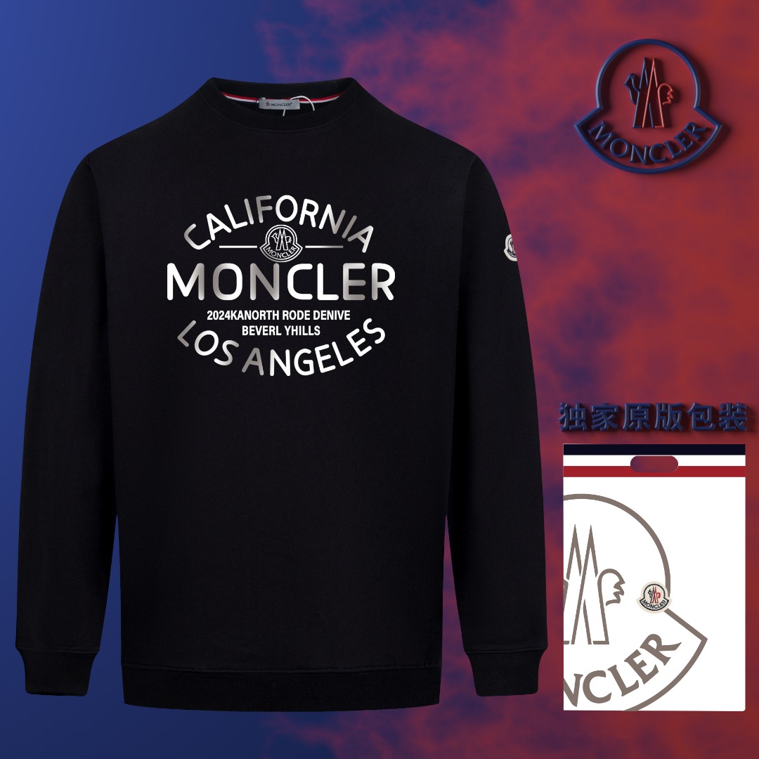 【Versión superior, calidad oficial】【MONCLER】【Envío inmediato】 Sudadera de rizo nueva de otoño-invierno 2024, con proces…