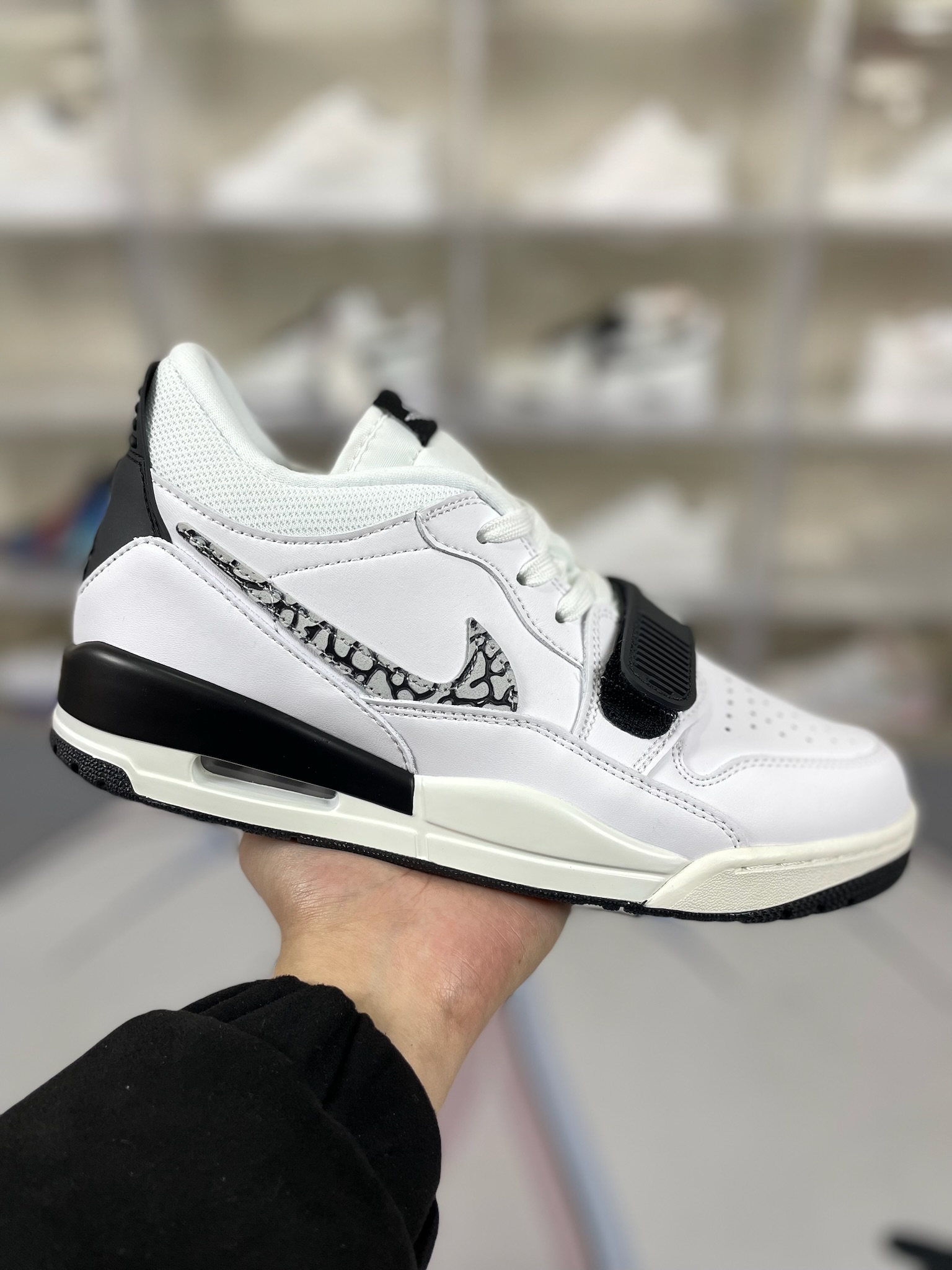 Jordan Legacy 312 "Cement Swoosh" Basketball Shoes - White/Black, Unisex