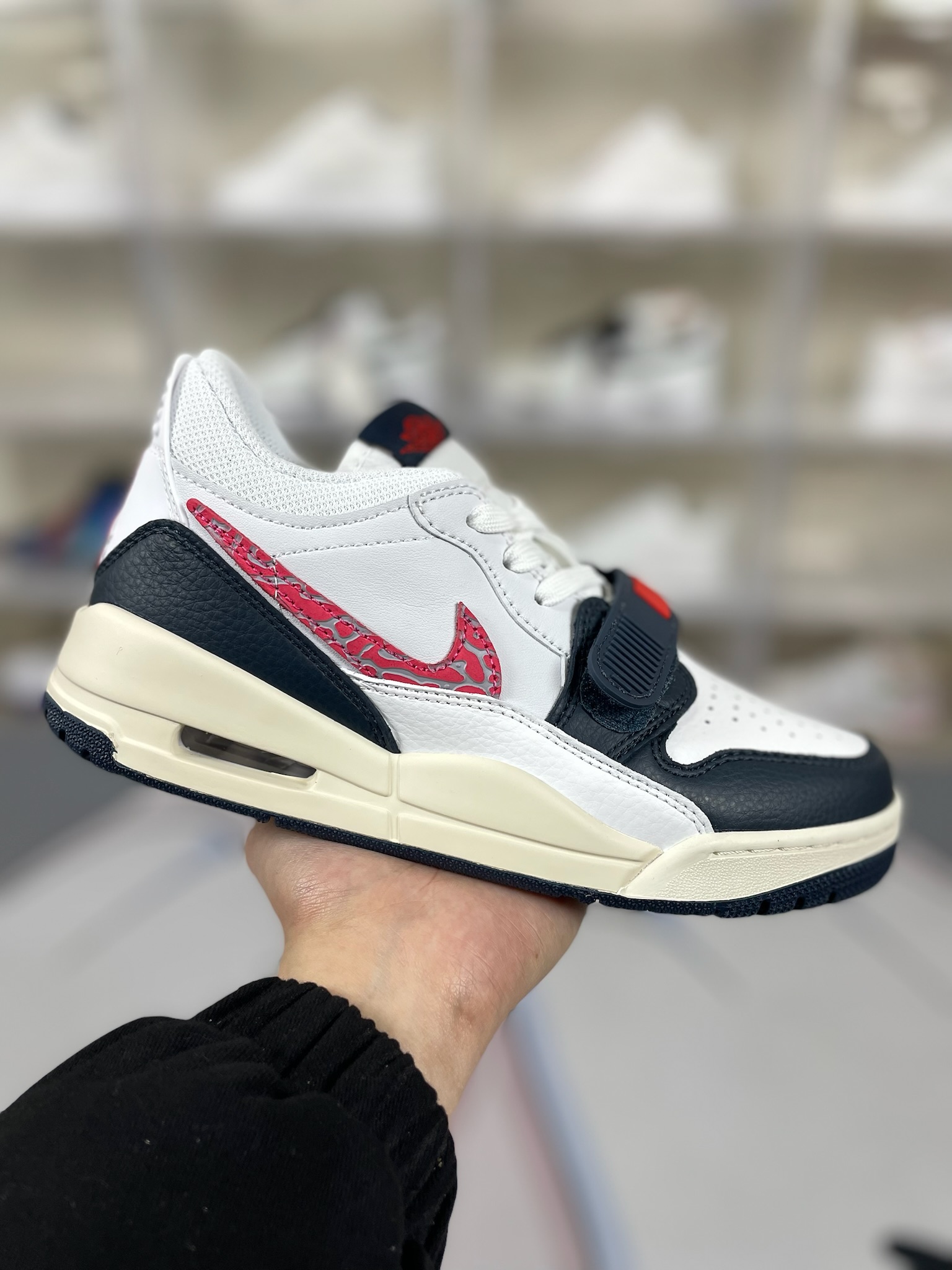 Jordan Legacy 312 Leather Midnight Blue Low Retro Basketball Shoes