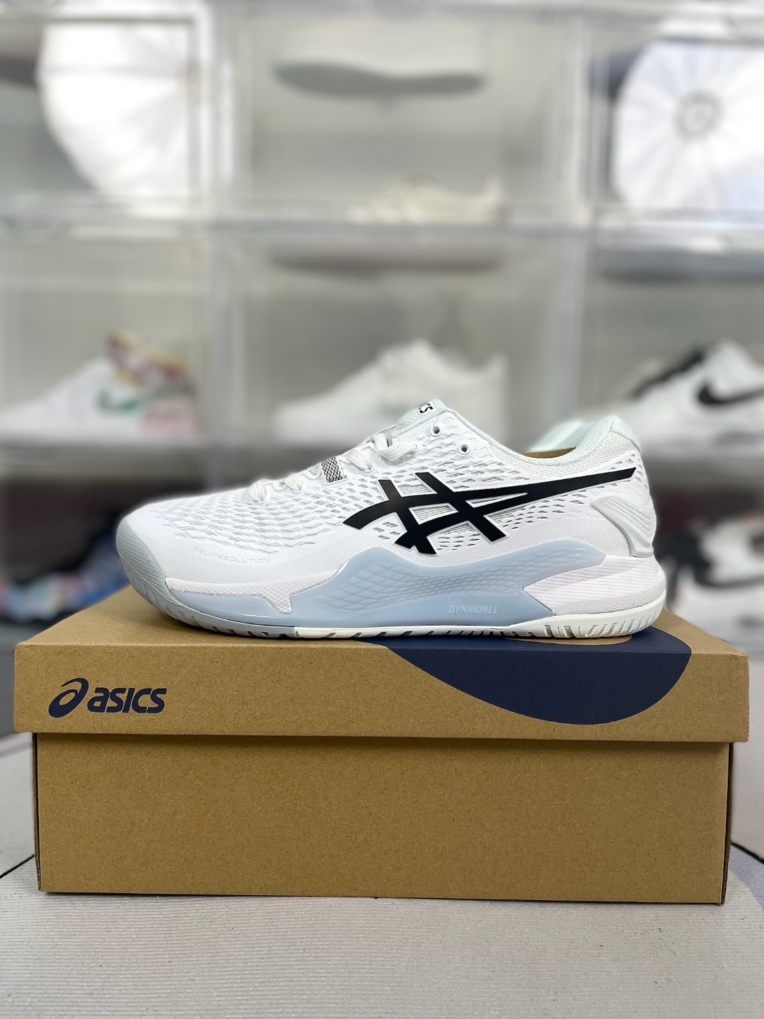 Asics Gel-Resolution 9 White/Black Tennis Shoes - Durable, Breathable, Comfortable 9 o 1hta3imm6t7u1ekr1pdd1a5v1itd7