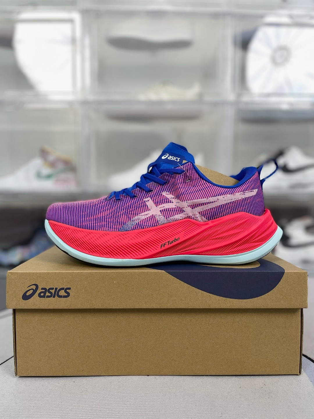 Asics Superblast Running Shoes - Blue/Red, Comfortable, Breathable, Durable 9 o 1htfbv8hdu8v10d8130i8rv1ps67