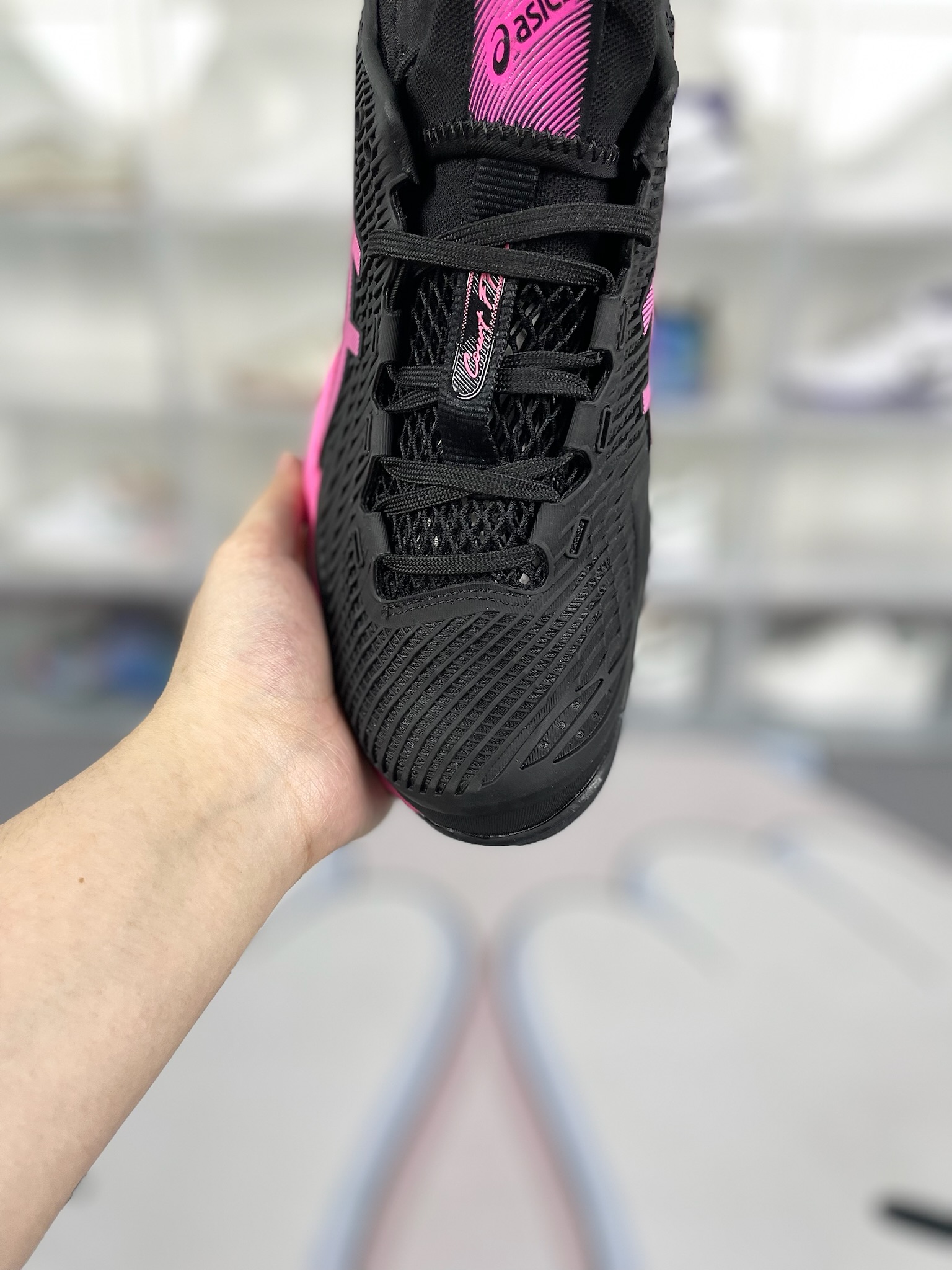 Asics Court FF 3 Black/Pink Men's Tennis Shoes, Durable, Breathable, Low Top 5 o 1hvi86t6nfr51nbrnmgf4sve11
