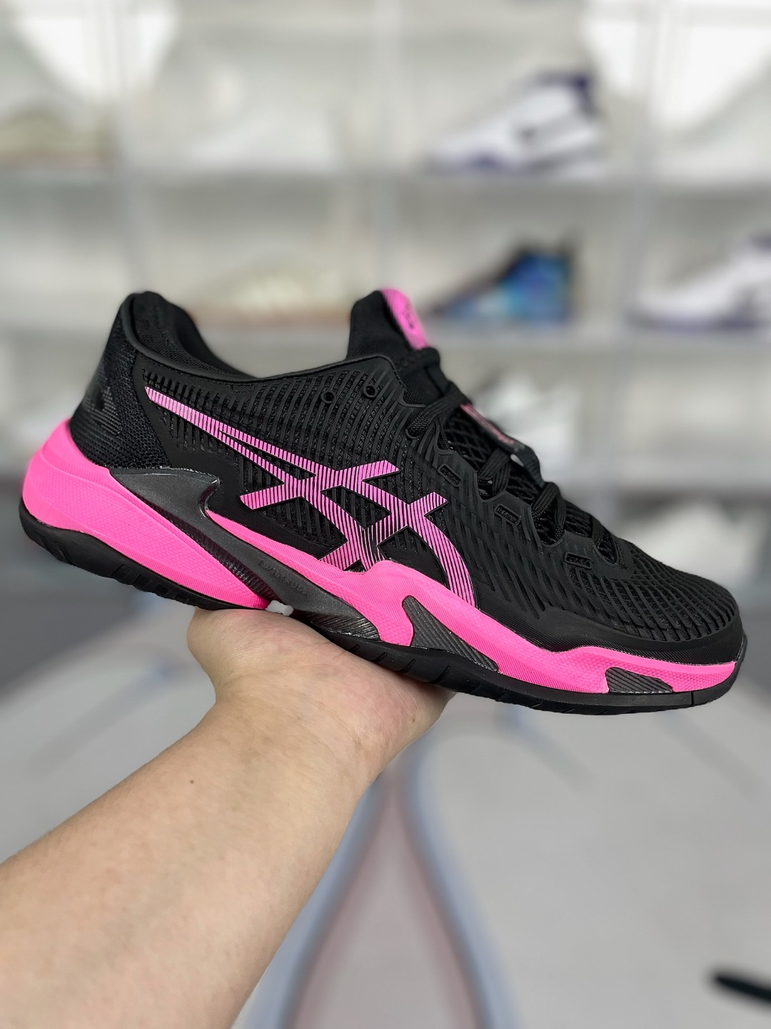 Asics Court FF 3 Black/Pink Men's Tennis Shoes, Durable, Breathable, Low Top 1 o 1hvi86t6o19fn60324r1uib17nf6
