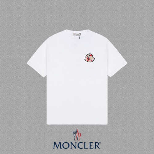 Moncler 2024FW Embroidered Logo Short Sleeve T-Shirt - Unisex, Heavyweight Cotton 1 Moncler 2024FW Embroidered Logo Short Sleeve T-Shirt - Unisex, Heavyweight Cotton