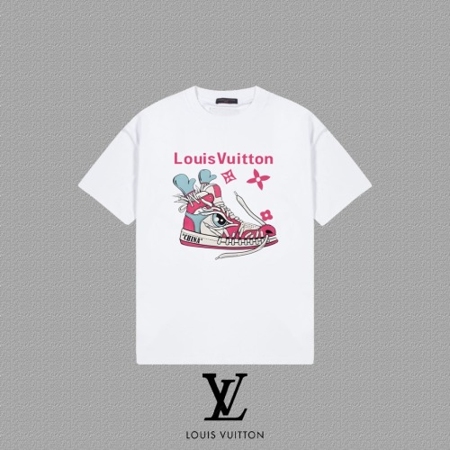 Louis Vuitton 2025FW Graphic Print Cotton T-Shirt - Unisex Design 1 Louis Vuitton 2025FW Graphic Print Cotton T-Shirt - Unisex Design
