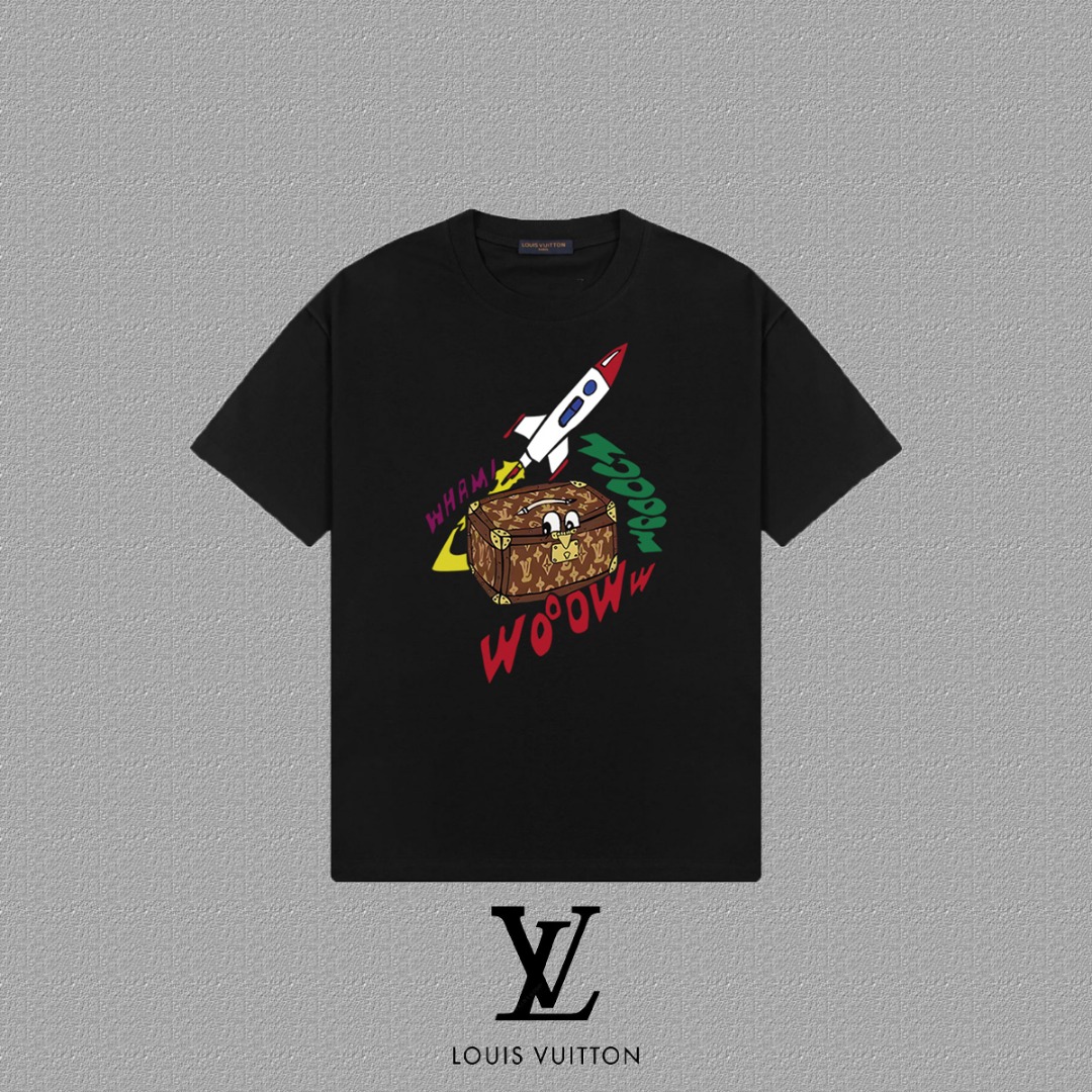 Louis Vuitton 2025FW Graphic Print Cotton T-Shirt, Unisex Style