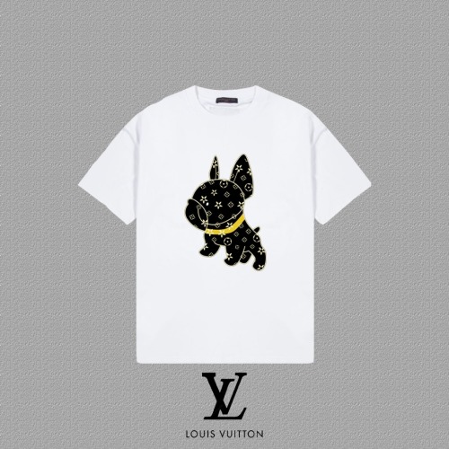 Louis Vuitton 2025FW Dog Print Cotton T-Shirt, Unisex, Short Sleeve 1 Louis Vuitton 2025FW Dog Print Cotton T-Shirt, Unisex, Short Sleeve