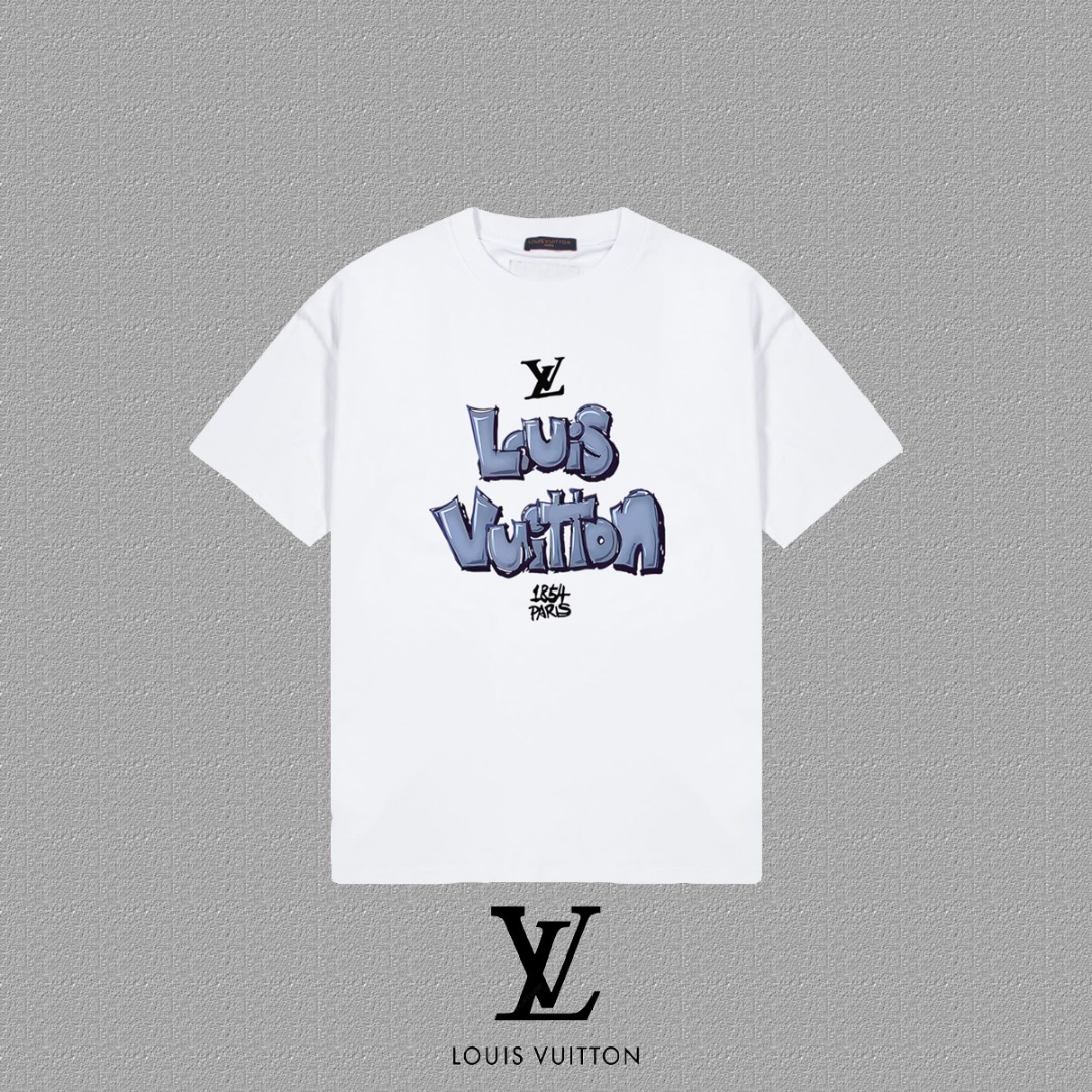 Louis Vuitton 2025FW Logo Print Cotton Short Sleeve T-Shirt Unisex