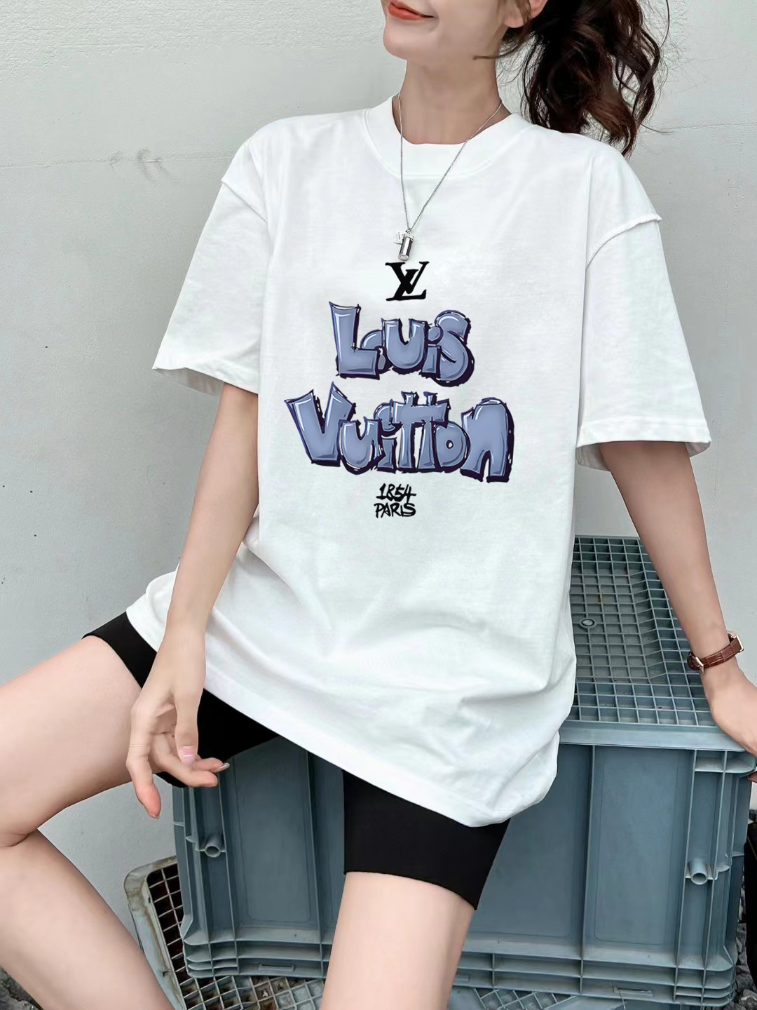 Louis Vuitton 2025FW Logo Print Cotton Short Sleeve T-Shirt Unisex 11 o 1i3icvbop1nv81kvt1gs8k1r1i8n4