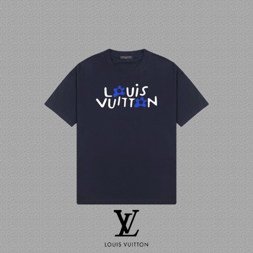 Louis Vuitton T-shirt Imprimé Logo Fleuri, Coton Double Fil, Unisexe 1 Louis Vuitton T-shirt Imprimé Logo Fleuri, Coton Double Fil, Unisexe