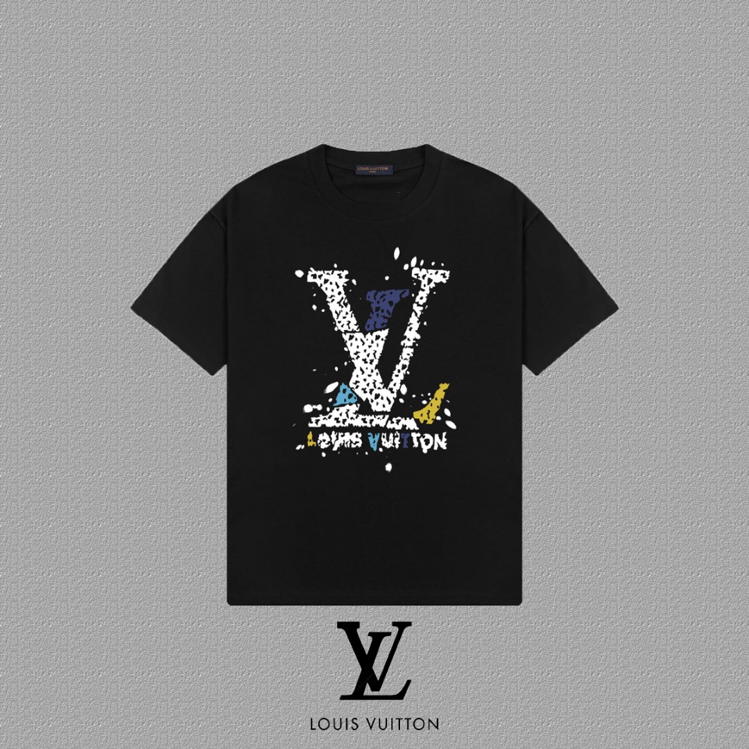 Louis Vuitton 2025FW LV Letter Print Short Sleeve T-Shirt Unisex