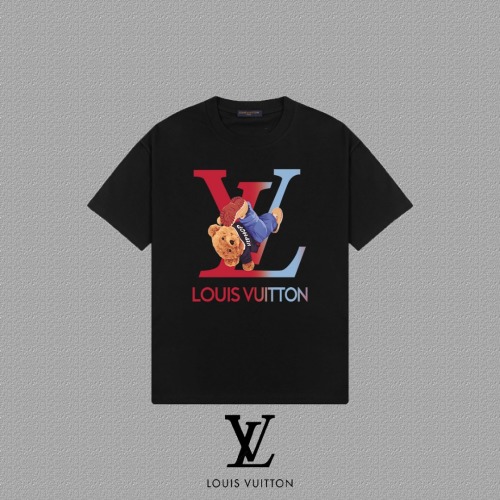 Louis Vuitton 2025FW Bear Print Cotton T-Shirt - Unisex Fashion 1 Louis Vuitton 2025FW Bear Print Cotton T-Shirt - Unisex Fashion