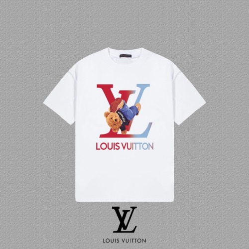 Louis Vuitton T-shirt Imprimé avec Logo LV et Ours Hip-Hop 1 Louis Vuitton T-shirt Imprimé avec Logo LV et Ours Hip-Hop
