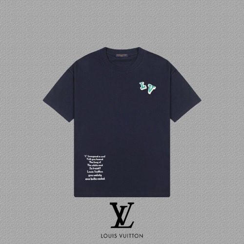 Louis Vuitton 2025FW Logo Print Cotton T-Shirt - Unisex 1 Louis Vuitton 2025FW Logo Print Cotton T-Shirt - Unisex
