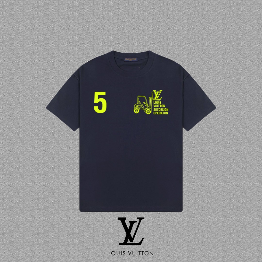 Louis Vuitton 2025FW Logo Print Short Sleeve T-Shirt Unisex Cotton Tee