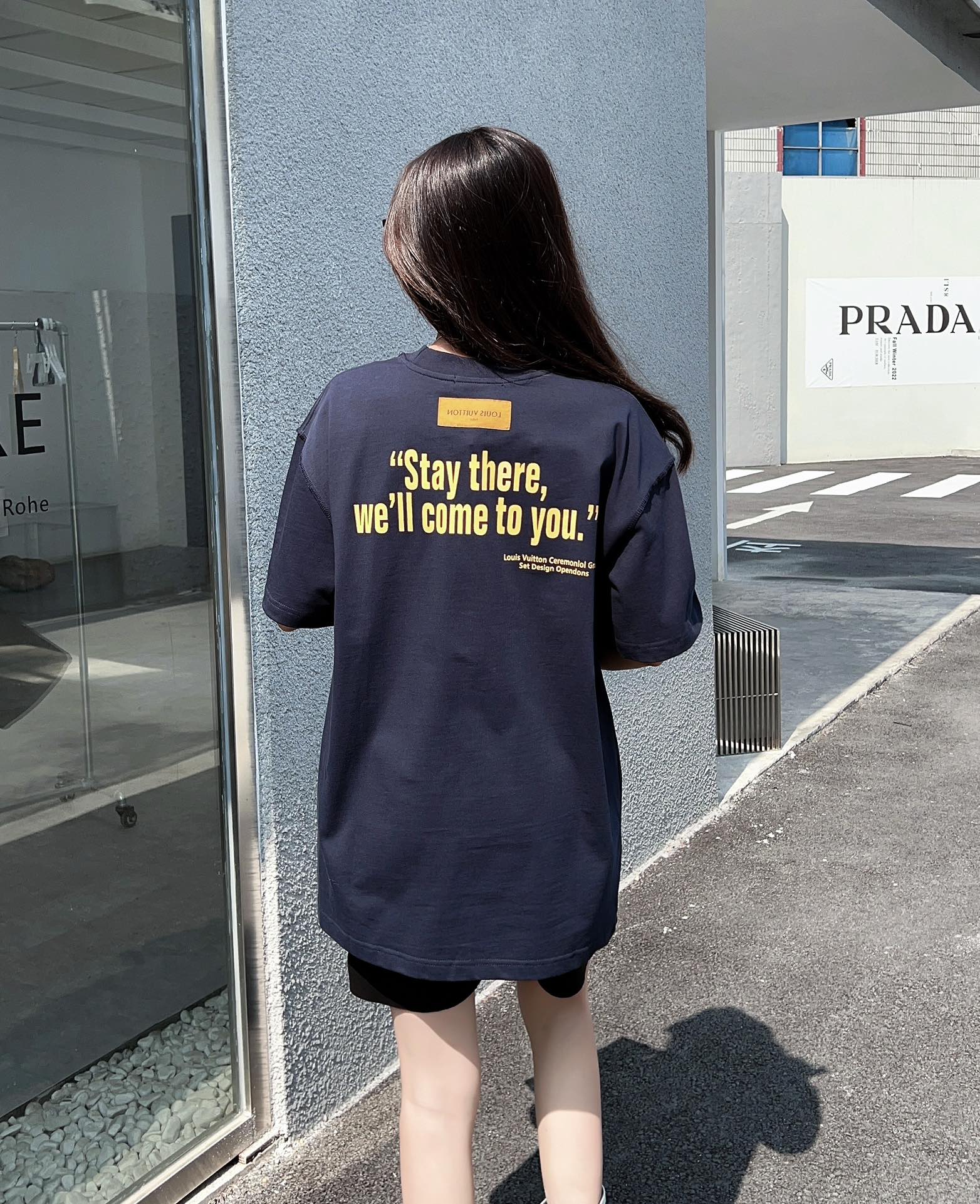 Louis Vuitton 2025FW Logo Print Short Sleeve T-Shirt Unisex Cotton Tee 11 o 1i3lcq19ul8v1ffv1f041ahk1b3l4