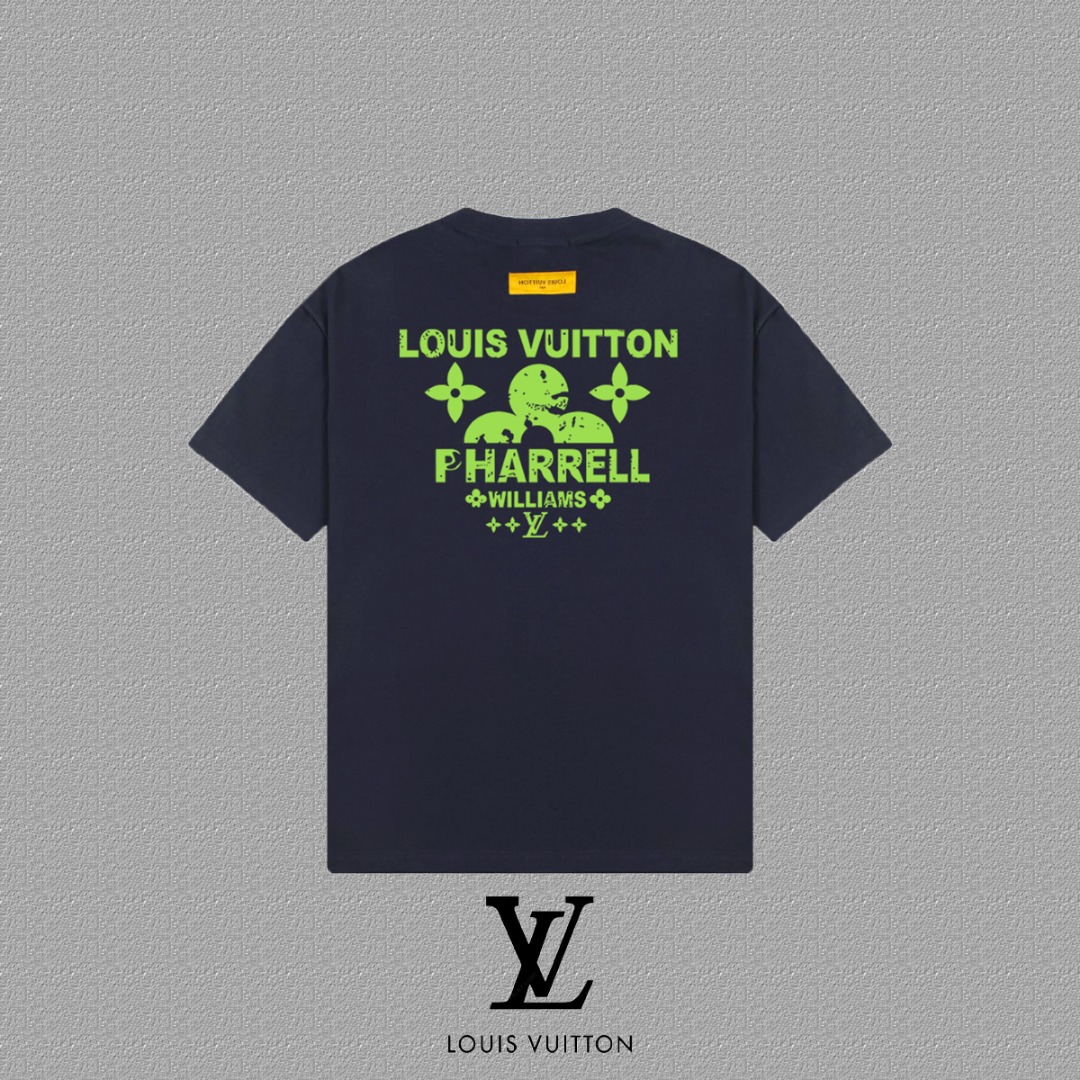 Louis Vuitton 2025FW Men's T-Shirt with LV Letter Print - Cotton Fabric 3 o 1i3nmp2db1t3mchv10f21af823q0