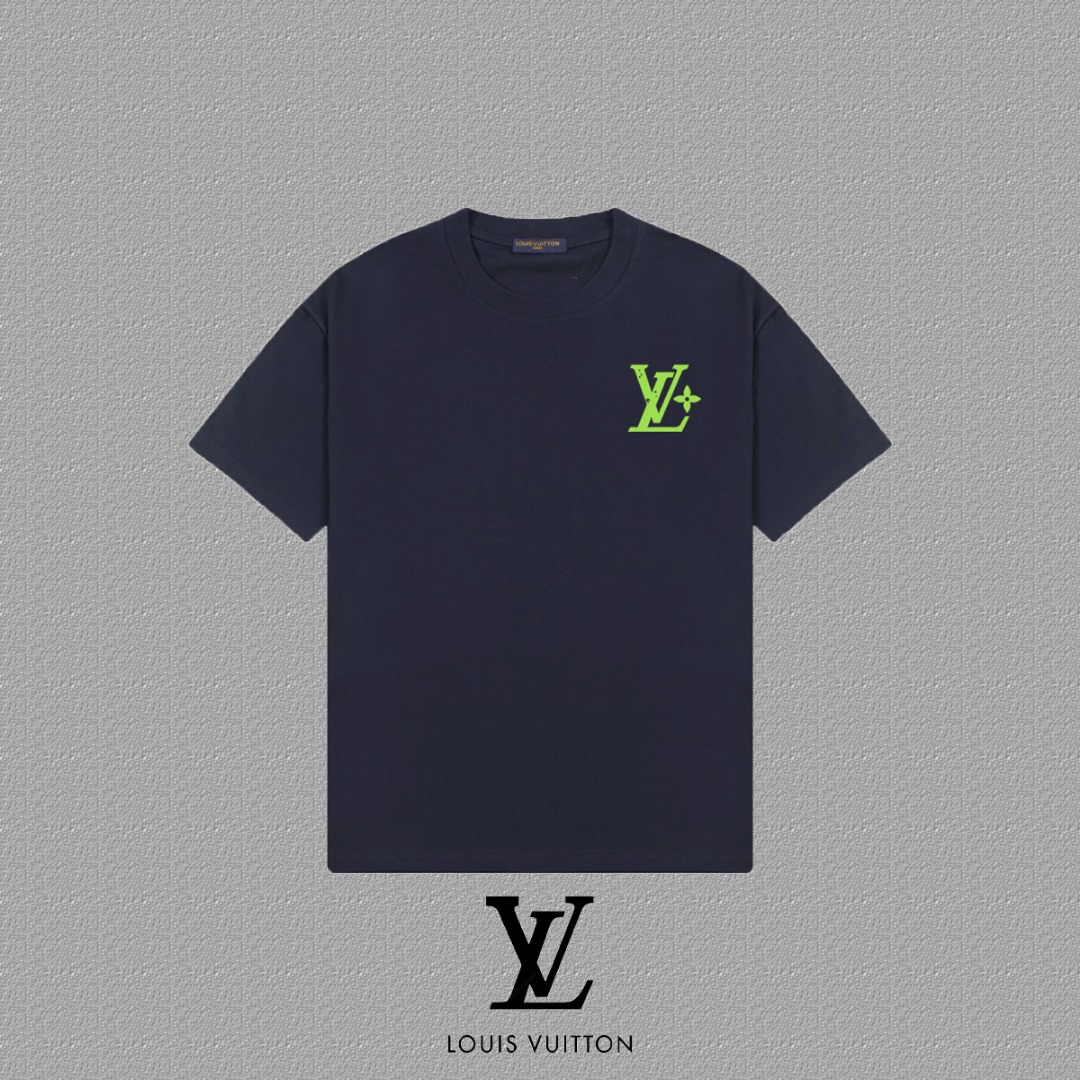 Louis Vuitton 2025FW Men's T-Shirt with LV Letter Print - Cotton Fabric 2 o 1i3nmp2dd18bgsg61rud15v516r81