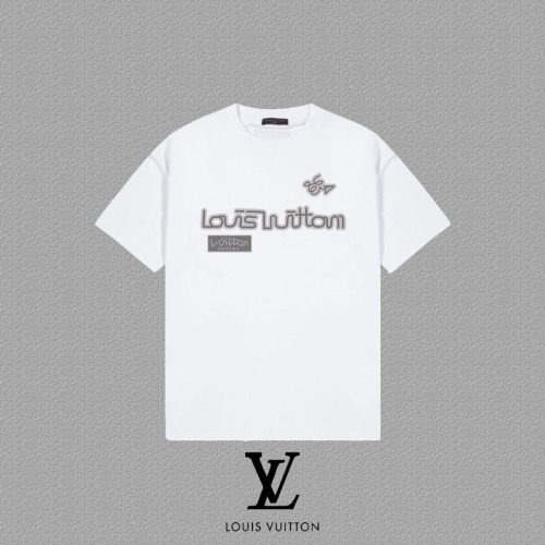 Louis Vuitton T-shirt à Manches Courtes avec Imprimé Logo LV 1 Louis Vuitton T-shirt à Manches Courtes avec Imprimé Logo LV