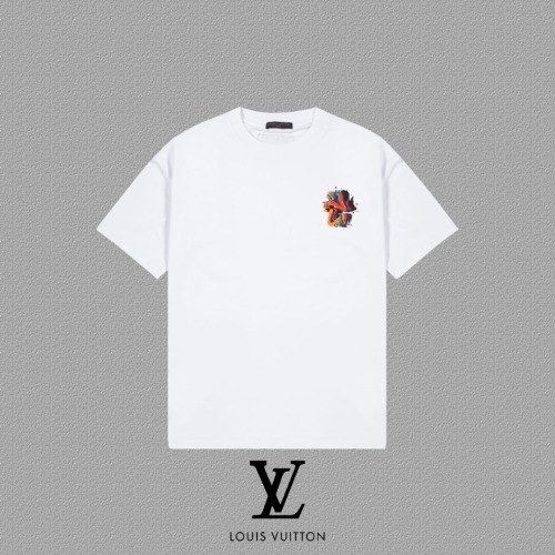 Louis Vuitton 2025FW Short Sleeve T-Shirt with LV Logo Print 1 Louis Vuitton 2025FW Short Sleeve T-Shirt with LV Logo Print