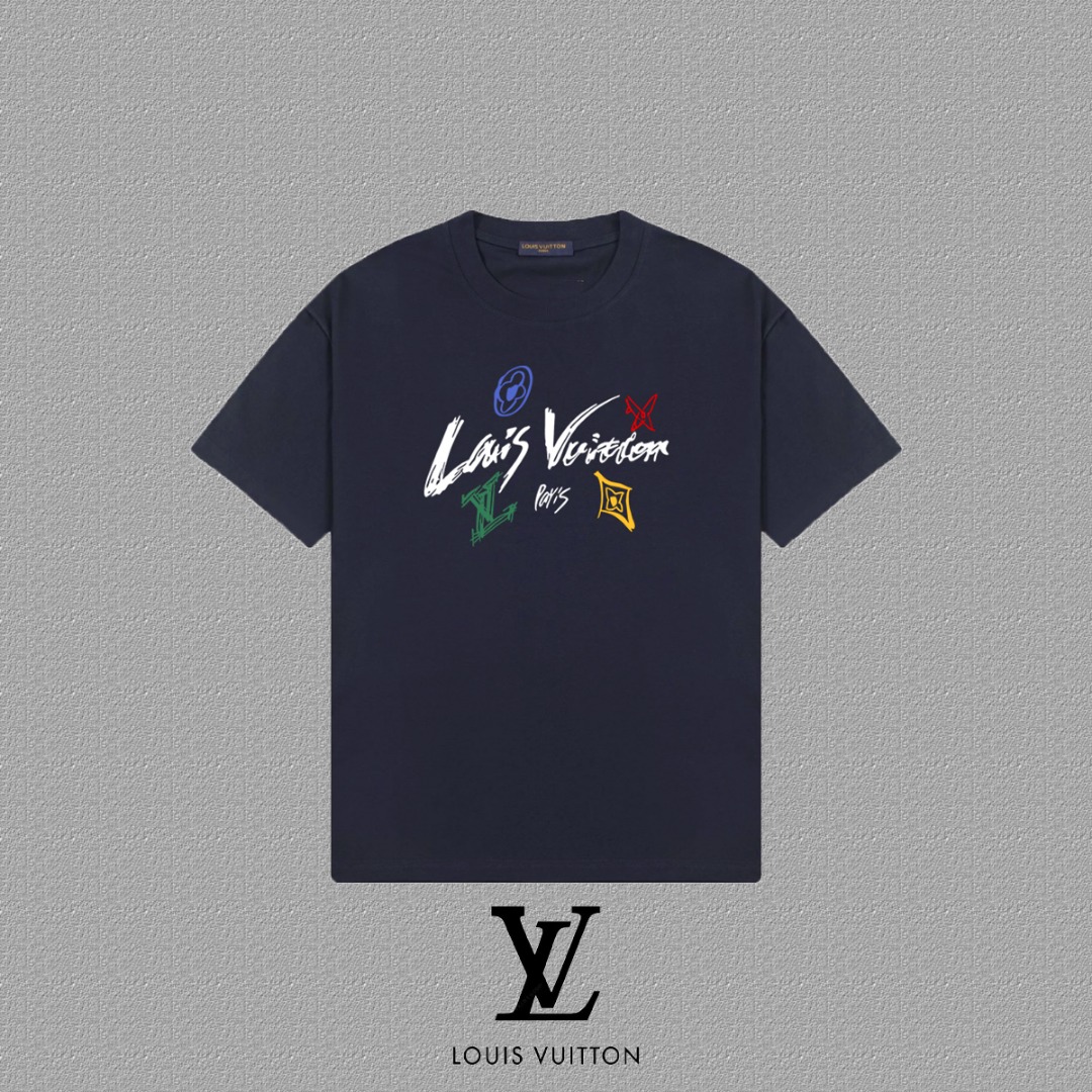 Louis Vuitton 2025FW Letter Print Short Sleeve T-Shirt - Unisex Design 2 o 1i3s20b2po0apd91l9m1beqe410