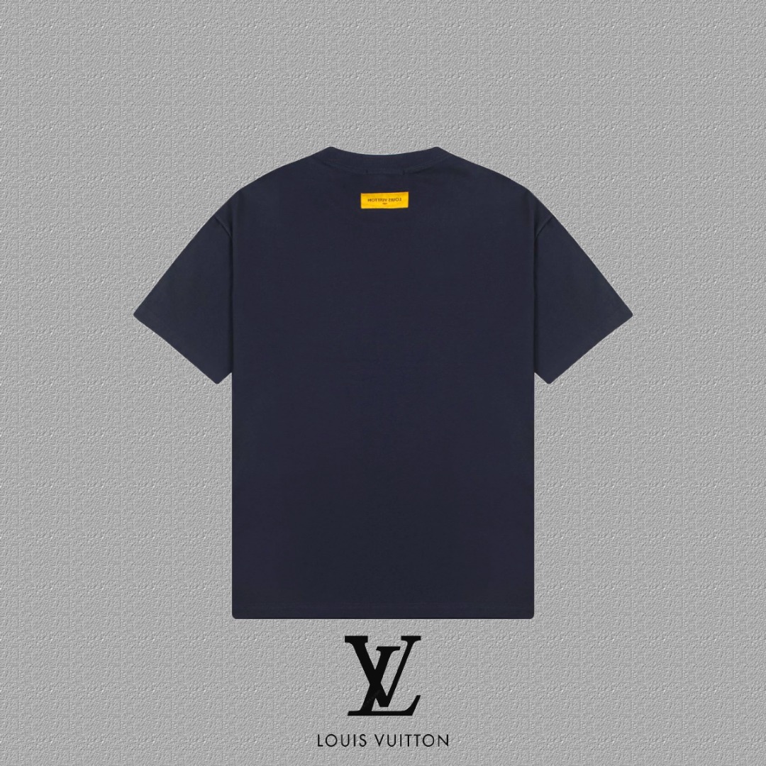 Louis Vuitton 2025FW Letter Print Short Sleeve T-Shirt - Unisex Design 3 o 1i3s20b2t1l80u493qg8eb5l04