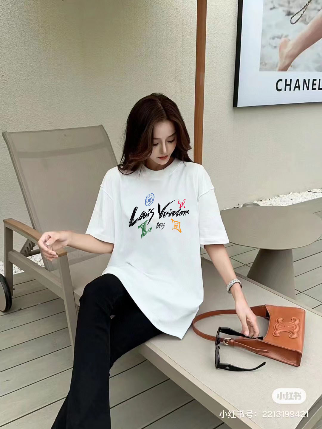 חולצת טי שירט Louis Vuitton עם הדפס לוגו, יוניסקס, כותנה איכותית 11 o 1i3s231p91r4i1021jjdbg31ait4