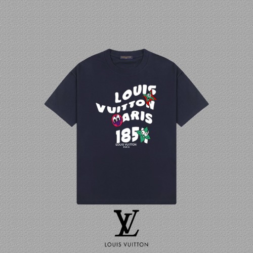 Louis Vuitton 2025FW Cotton Graphic Tee - Stylish Unisex Short Sleeve Shirt 1 Louis Vuitton 2025FW Cotton Graphic Tee - Stylish Unisex Short Sleeve Shirt