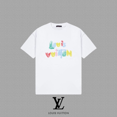 Louis Vuitton T-shirt met Kleurrijke Logo Print - Stijlvolle Unisex Top 1 Louis Vuitton T-shirt met Kleurrijke Logo Print - Stijlvolle Unisex Top