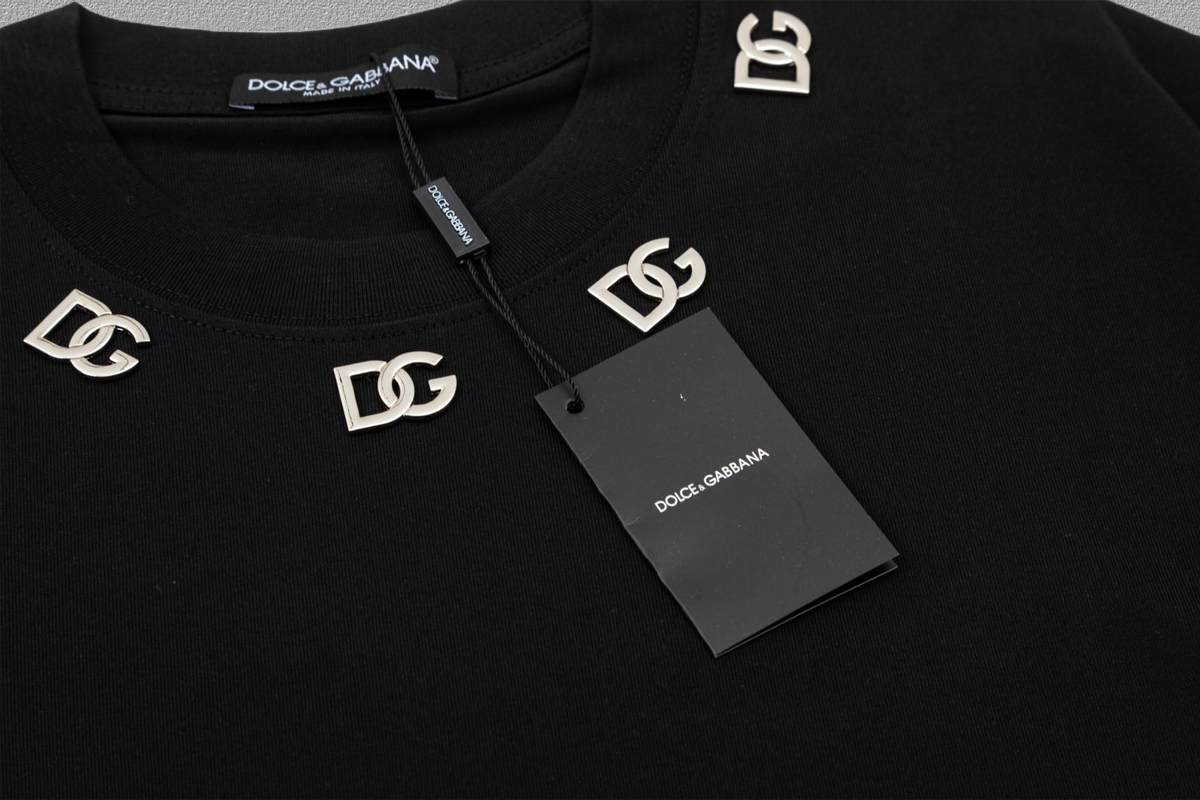 2024FW Classic Metal Letters Short Sleeve T-shirts in Heavy-Pound Fabric. - 图片 6