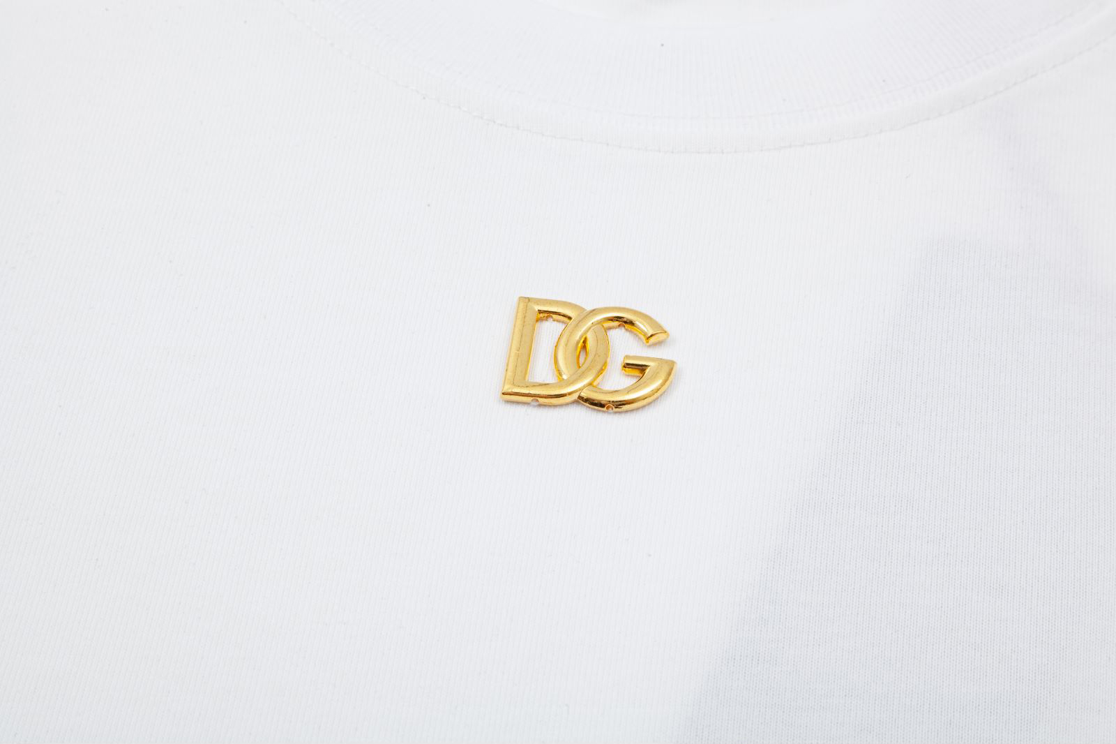 2024FW Classic Metal Letters Short Sleeve T-Shirts in Heavy Fabric, Black & White - 图片 7