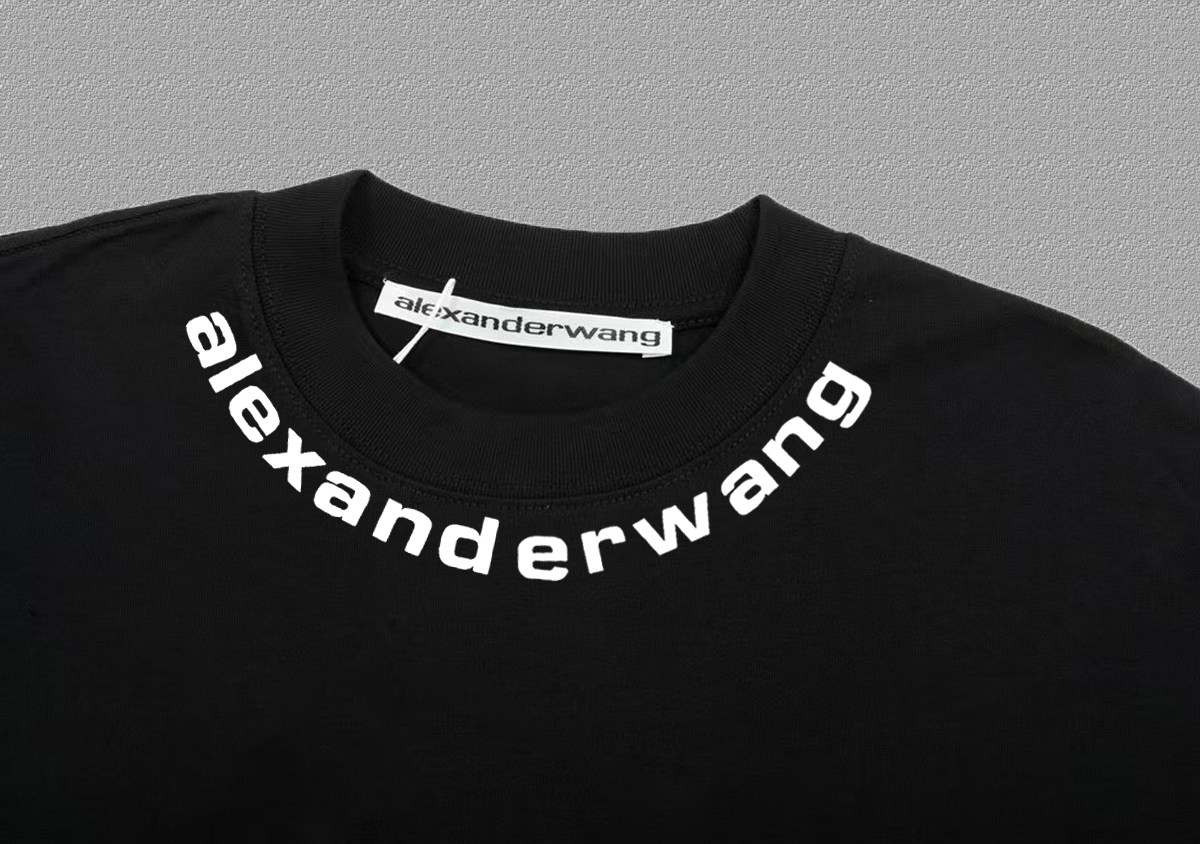 High-End Silica Letter Print T-Shirts for 2025FW in Black and White - 图片 5