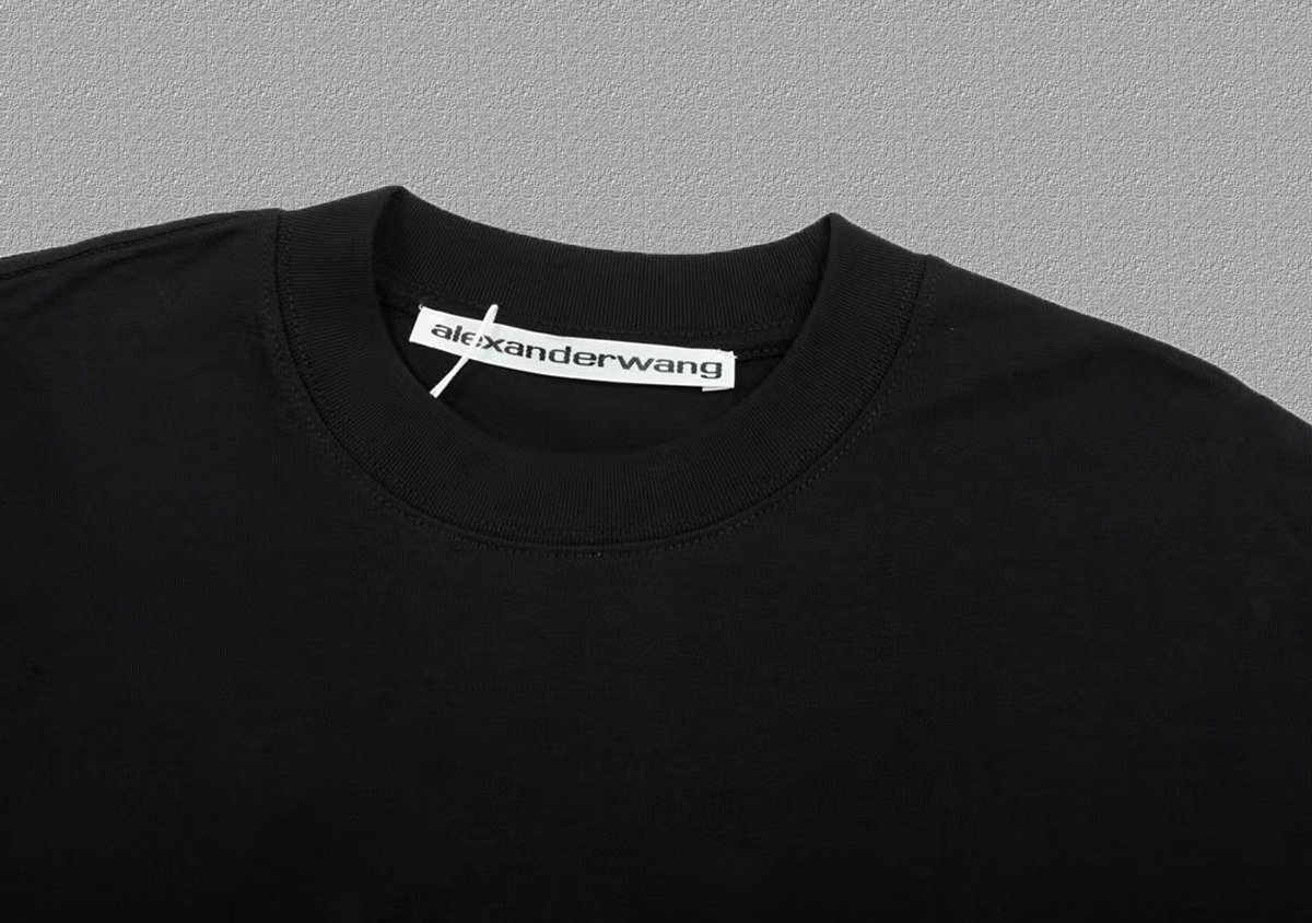 High-End Silica Letter Print T-Shirts for 2025FW in Black and White - 图片 6